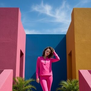 PINK Victoria's Secret Bright Pink Zip-Up